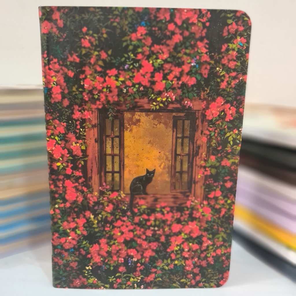 Caderno Gato Jardim Encantado | Jardim Florido |A5 80 Folhas (160pag) | papel polen 90g ENVIO RAPIDO