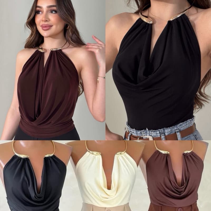 Blusa Feminina Suplex Com Argola Diversas Cores Moda Feminina Moda Elegante Moda Balada Moda Blogueira
