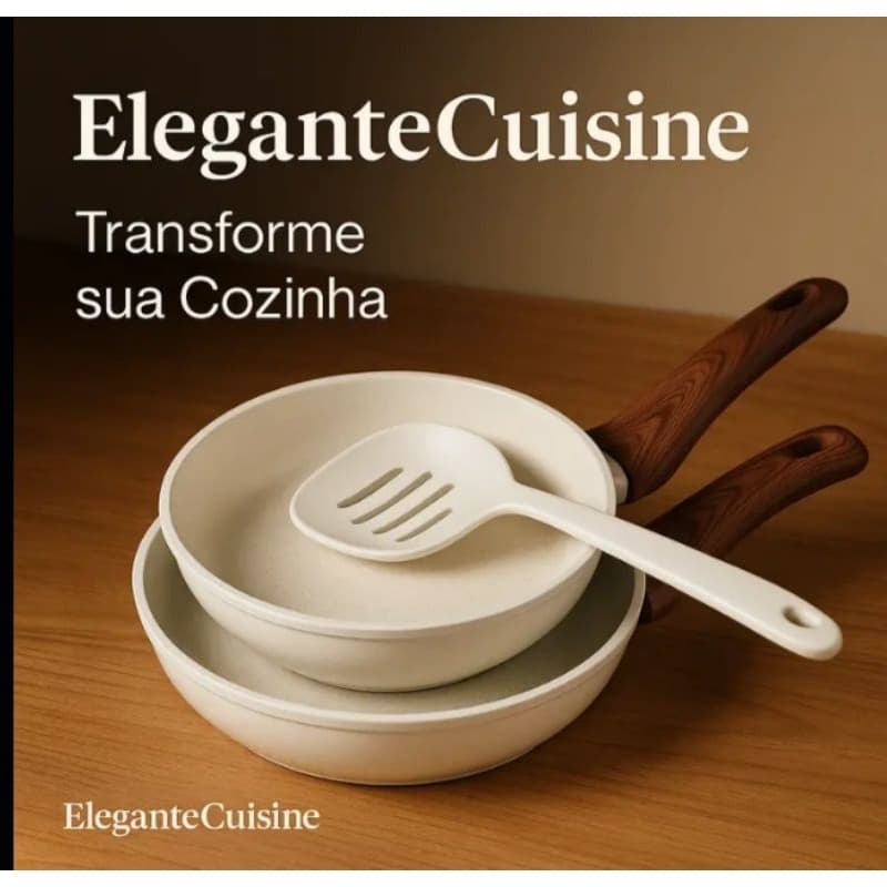 Kit Frigideira Antiaderente 20cm 24cm Espatula Brinde Cozinha
