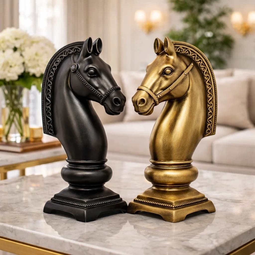 Cabeça de Cavalo Escultura Estatueta Decoratica Realista Presente FABRICAÇÃO PRÓPRIA