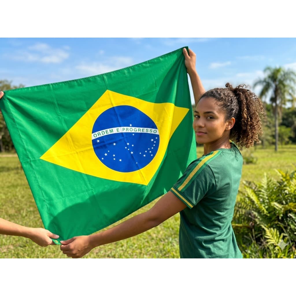 Bandeira Do Brasil Grande Mastro E Parede 1,5mt Por 90cm  Copa Do Mundo