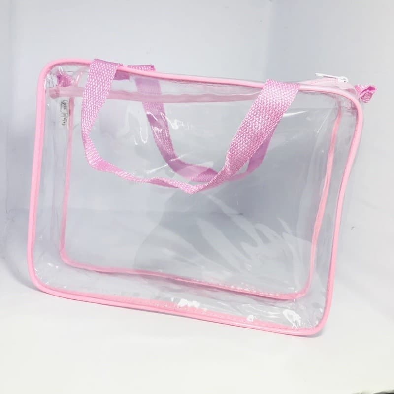 Necessaire transparente e ROSA MALOTE 30x23