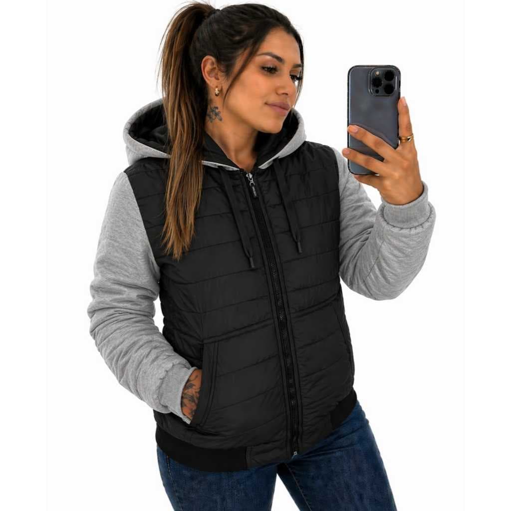 Jaqueta casaco bobojaco jaco gominhos moleton feminino moda outono /inverno envio rápido
