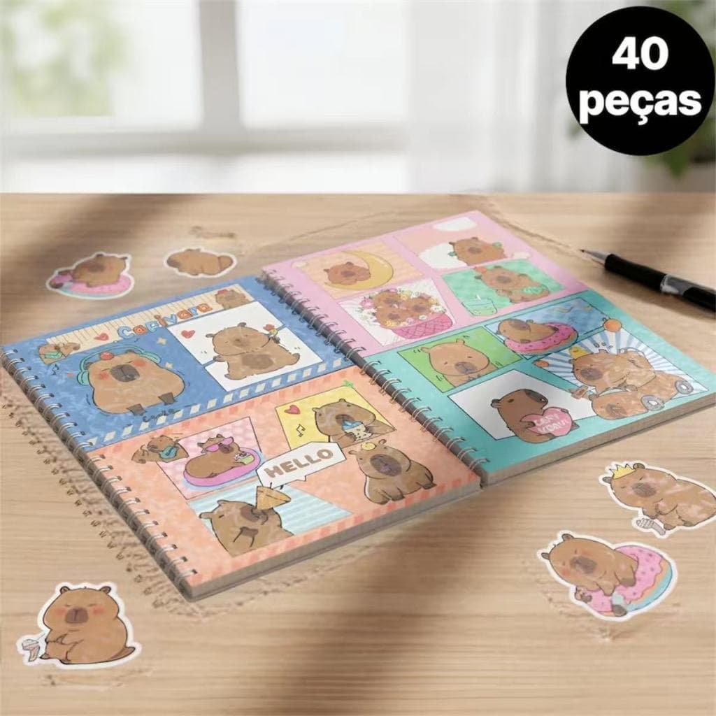 Kit 10/20/40 Livro de Colorir Capa dura Holográfica 50 Folhas Coloring Book-LD