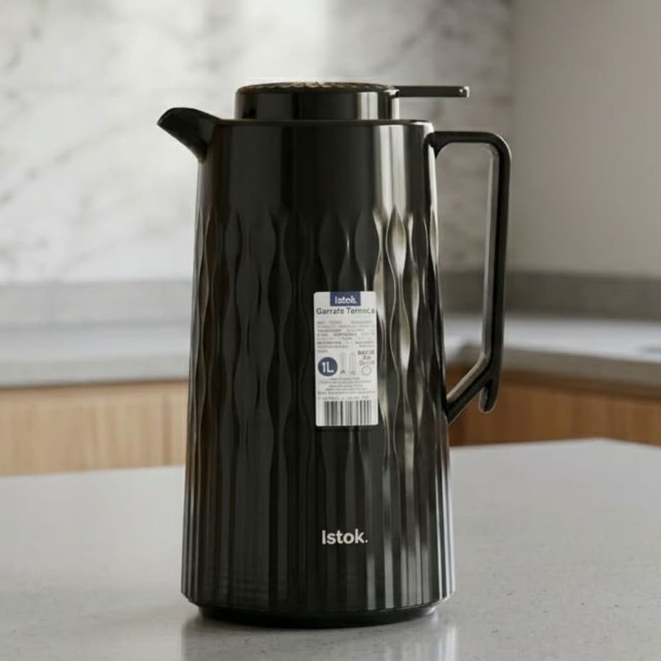 Garrafa de Café Térmica Leblon 1L Com Cabo Tampa C Gatilho Mantém Até 12 hrs para Água Café Chá
