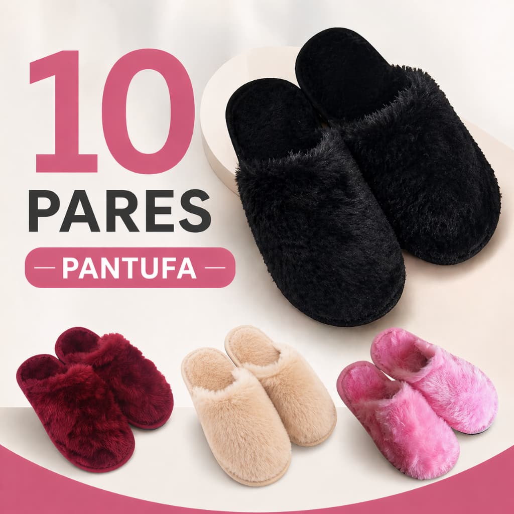kit 10 pares de Pantufas de pelúcia no atacado, pacote para revenda, adulto e infantil