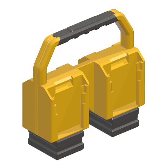 Suporte para transporte para 4 Baterias 20V parafusadeira / esmerilhad. – Compatível com Baterias 20V DeWalt