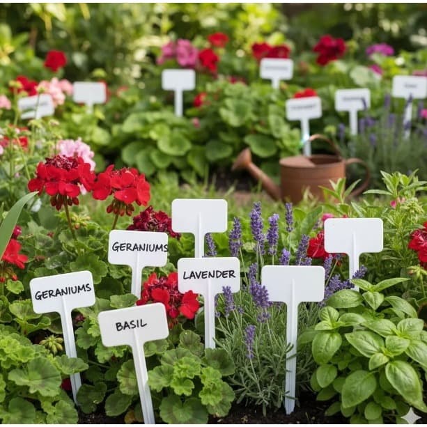 Kit 20 30 50 Marcadores de Plantas 14cm Jardim Horta Identificação Plaquinhas Para Vasos Reutilizável