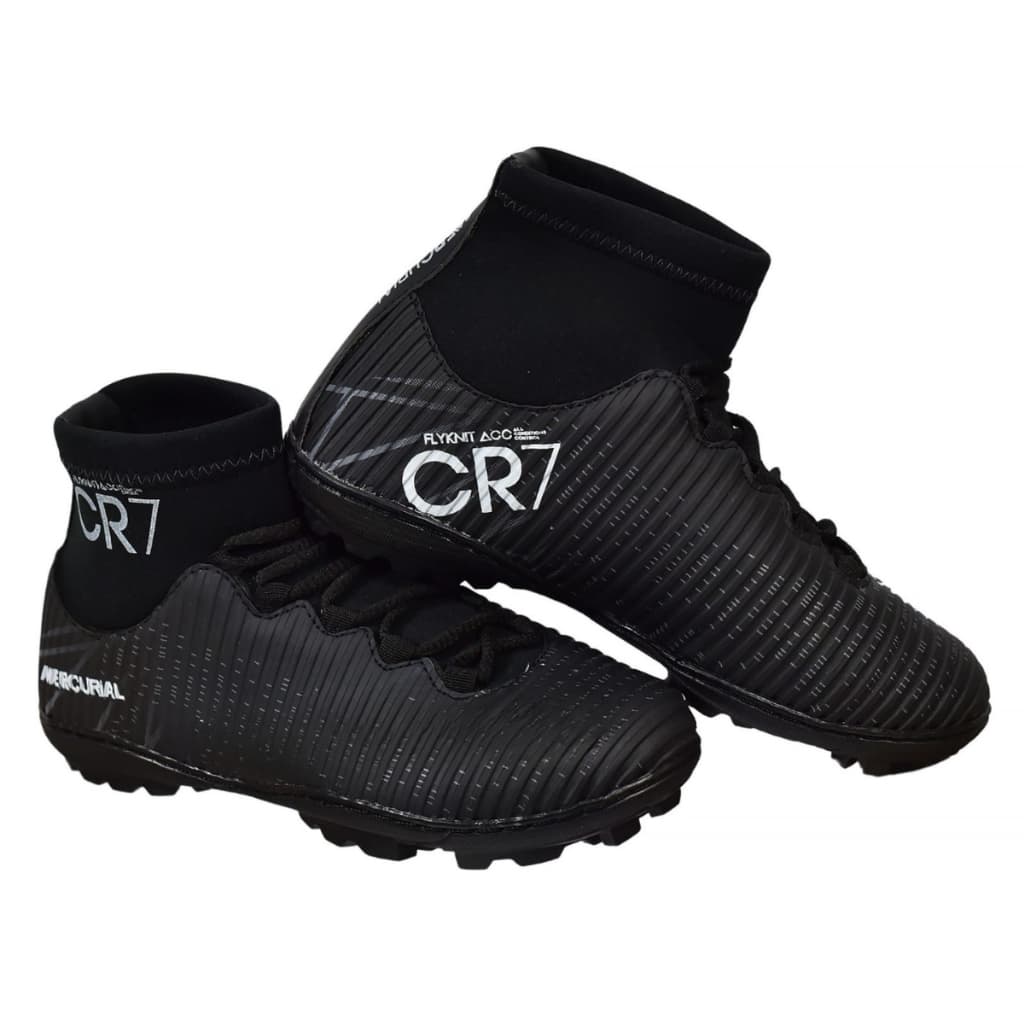 CHUTEIRA SOCIETY BOTINHA PRETA MASCULINA E FEMININA INFANTIL E ADULTO CR-7 PROMOÇÃO