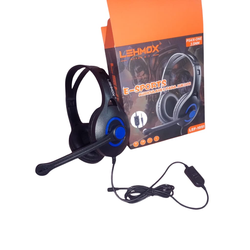 Headset Gamer com Fio Lehmox – Fone de Ouvido com Microfone para PS4, Xbox, PC e Celular