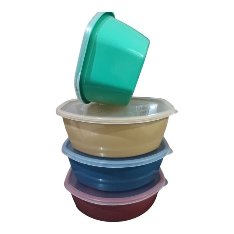 Kit 5 Potes Coloridos 1 Litro com Tampa Transparente | Organização Cozinha