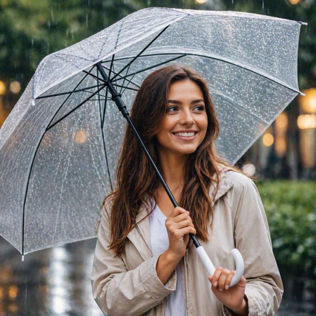 Guarda-Chuva Transparente Grande Reforçado Anti Vento 8 Varetas