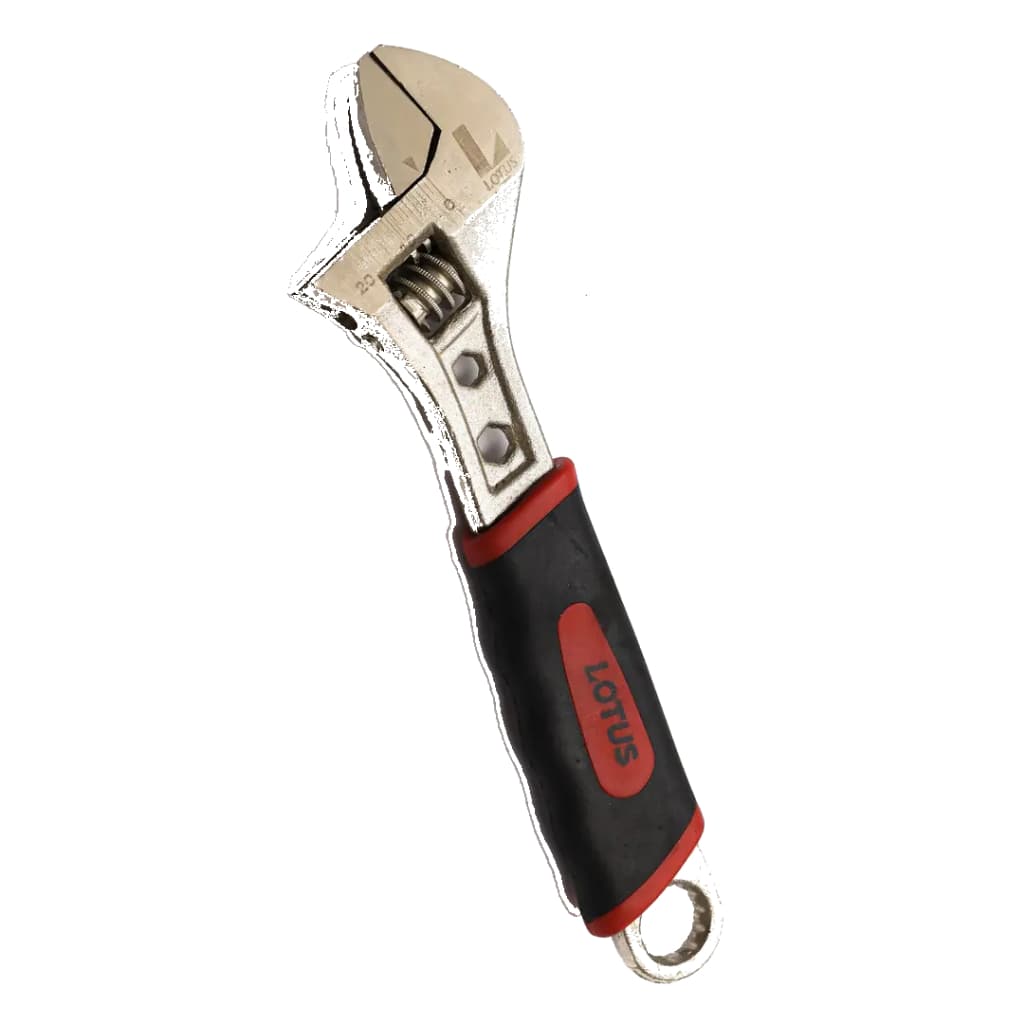 Chave Inglesa Ajustável Lotus de Aço com Cabo Emborrachado 8
