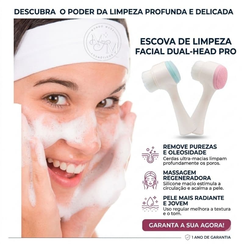 Escova de Limpeza Facial 2 em 1 para Skin Care