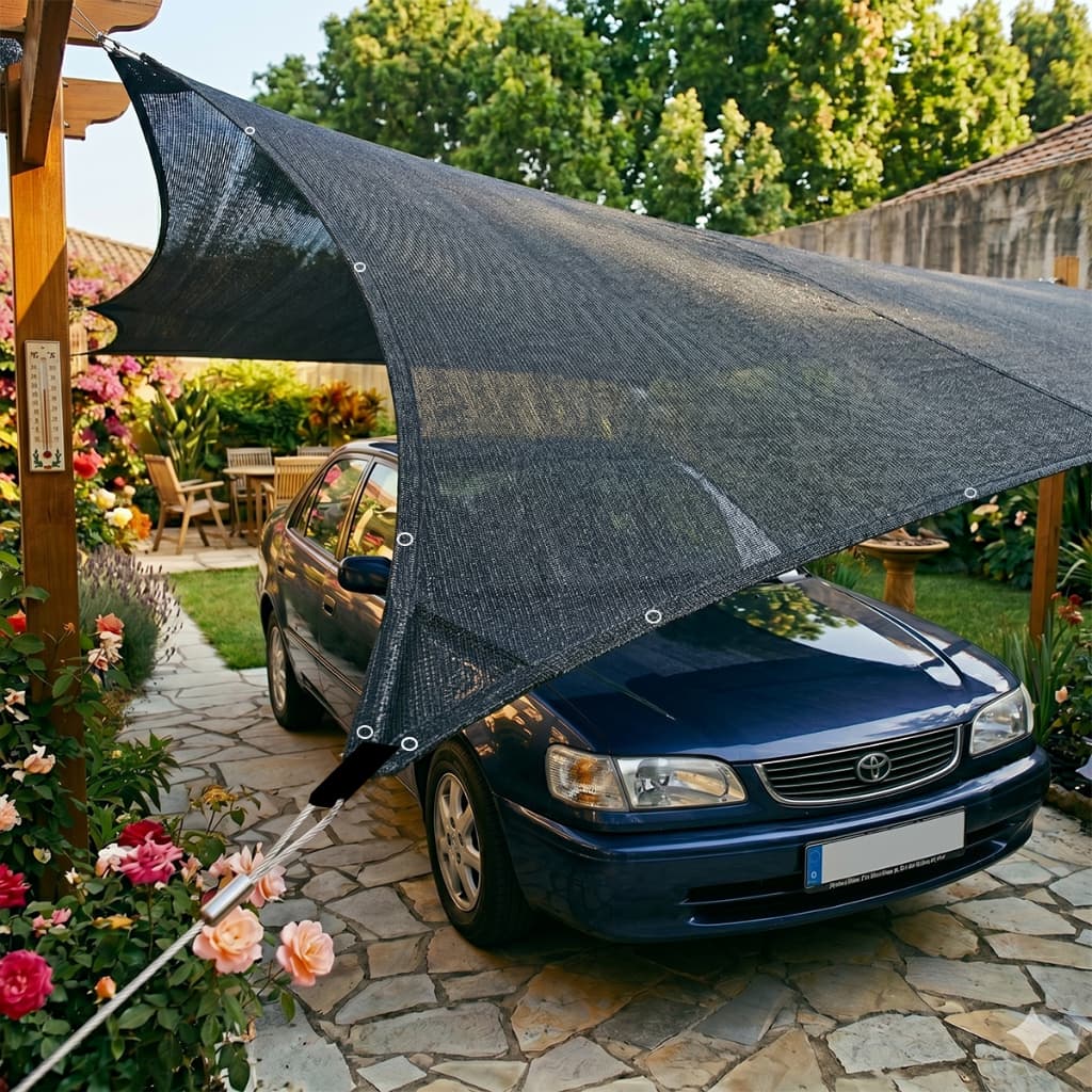 Cobertura Garagem Carro Sombrite 80% Proteção Contra Sol Sereno Sob Medida - 2x3 2x4 2x5 2x6 2x7 2x8