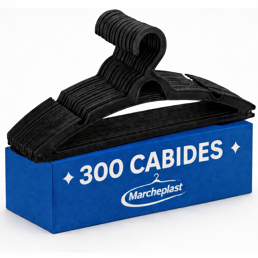 Kit com 300 Unidades Cabides Adulto Preto Envio Imediato