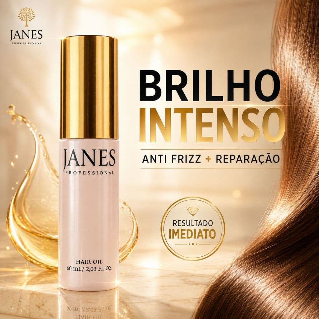 Cabelo Seco e Com Frizz? Finalizador Janes 60ml | Brilho + Reparação Instantânea