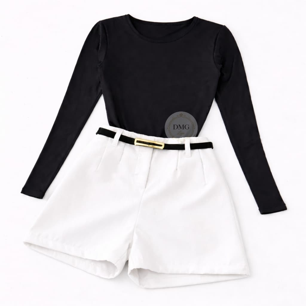 Conjunto Body Manga Longa + Short Alfaiataria - ENVIO IMEDIATOO!!!