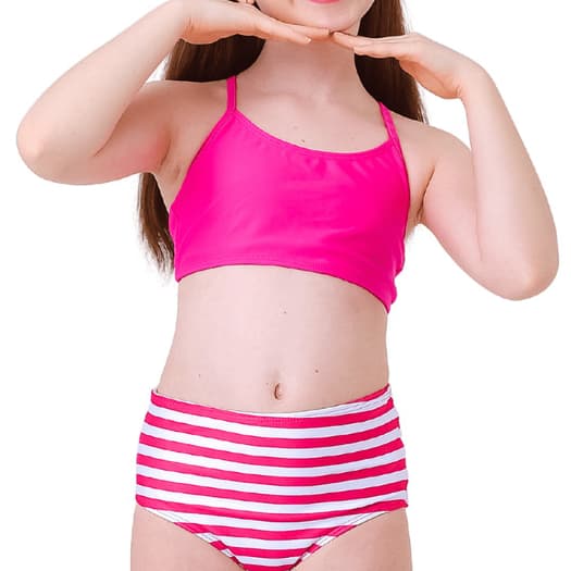 Biquini Infantil Proteção 50UV+ Menina 2 a 11 anos I Todo Forrado I Confortável e Seguro I Modelagem impecável