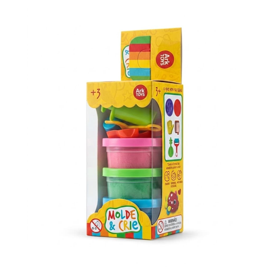 Massinha de Modelar Molde & Crie Ark Toys Mini Kit Infantil +3 Anos Envio no Mesmo Dia