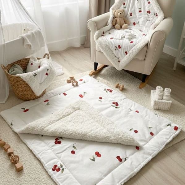 Manta de Bebê Cobertor Coberdron Sherpa (0,75 cm x 0,75 cm ou 0,80 cm x 1,10 cm) Estampada Para Menino e Menina