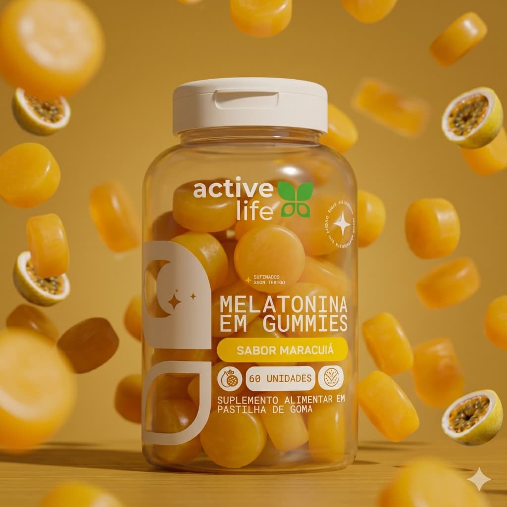 Melatonina Em Goma Active Life 30 Gomas Sabor Maracujá