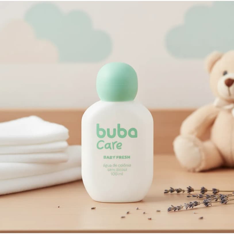 Agua De Colonia Perfume Desodorante 0%alcool 100ml Buba Care Creme Hidratante Corporal Vegano Bebês 120ml Buba Care