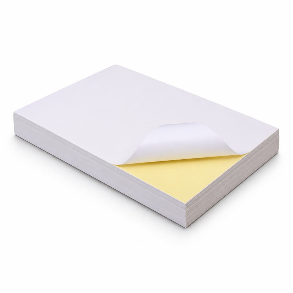 Papel Adesivo A4 Folha Fosco Branco Etiqueta Pacote com 100 Folhas