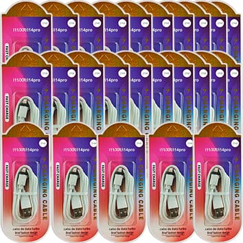 KIT COM 25 CABOS TURBO COMPATIVEL PARA IPHONE NO ATACADO PARA REVENDA