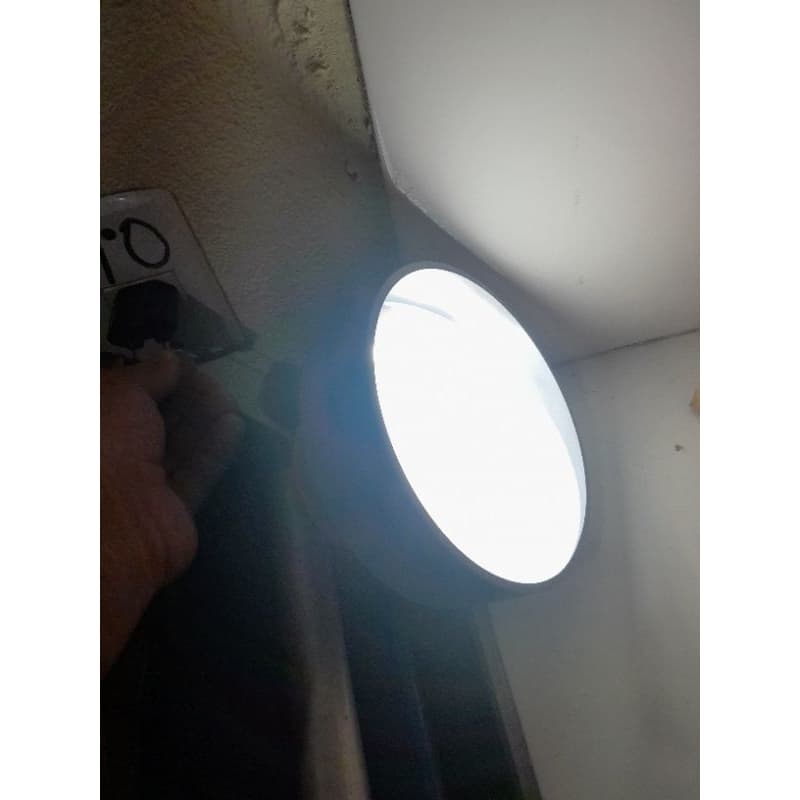 Luminária de Teto Estilo Nórdico com base em Madeira com luz de Led Nova