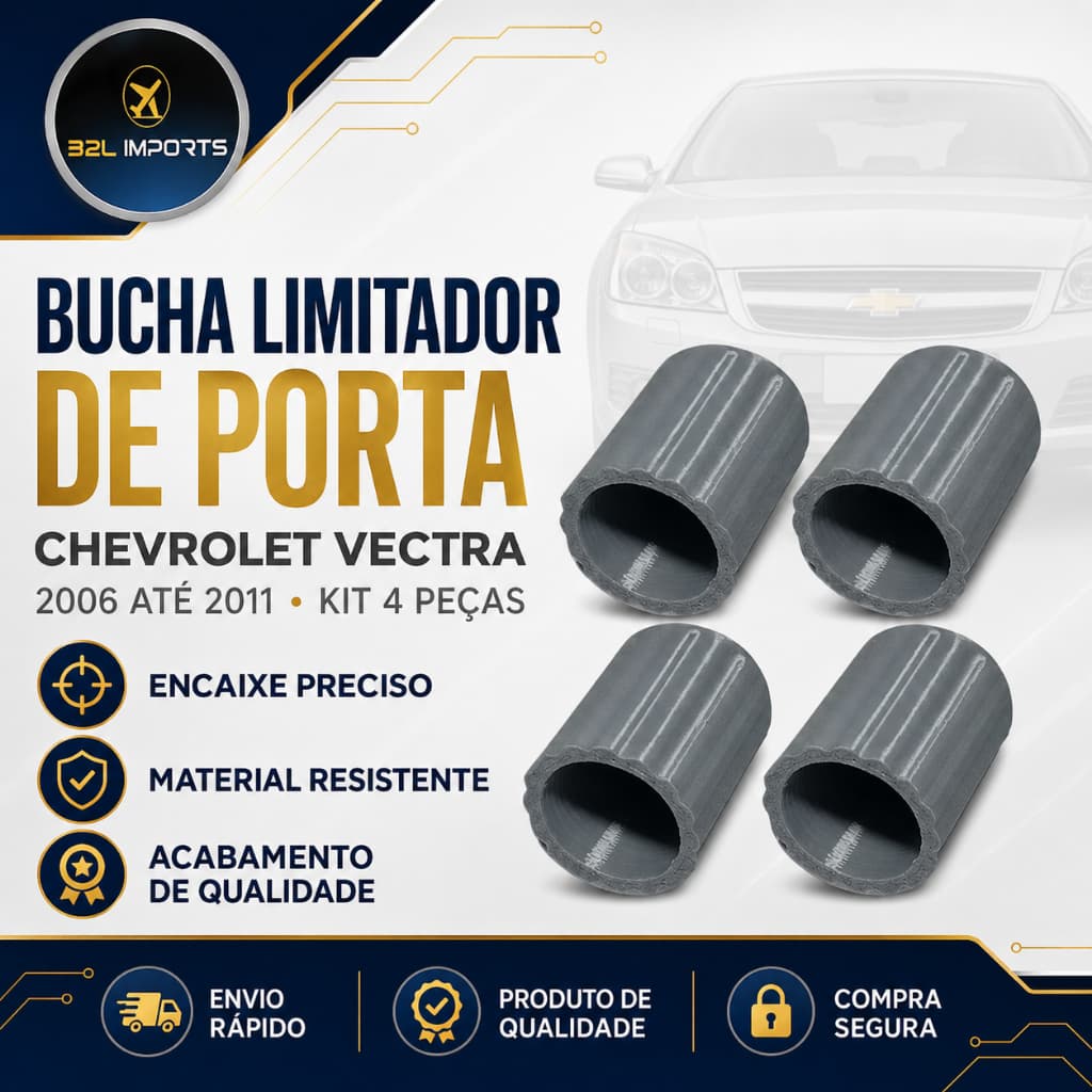 Bucha Limitador De Porta Chevrolet Vectra 2006 até 2011