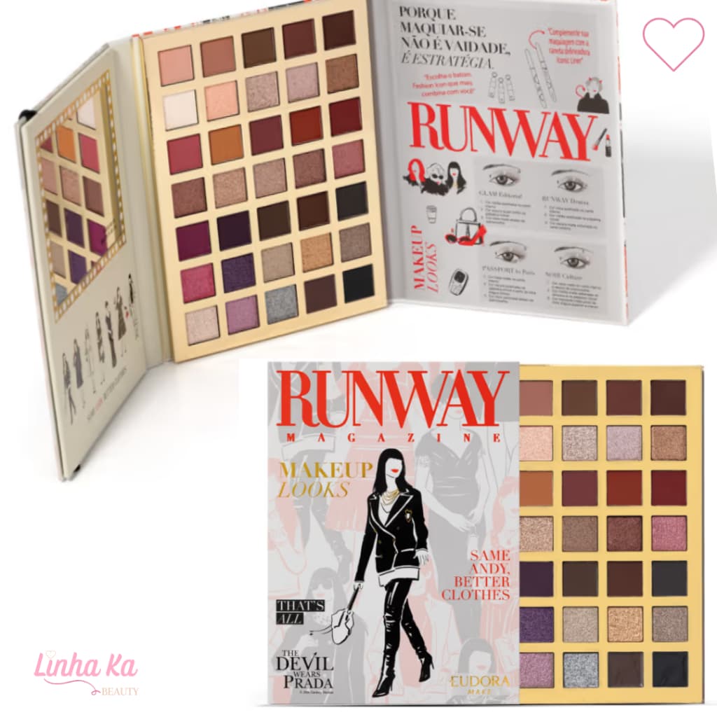 Palette de Sombras Eudora Make O diabo Veste Prada Runway Magazine 28g - Paleta de Maquiagem Eudora