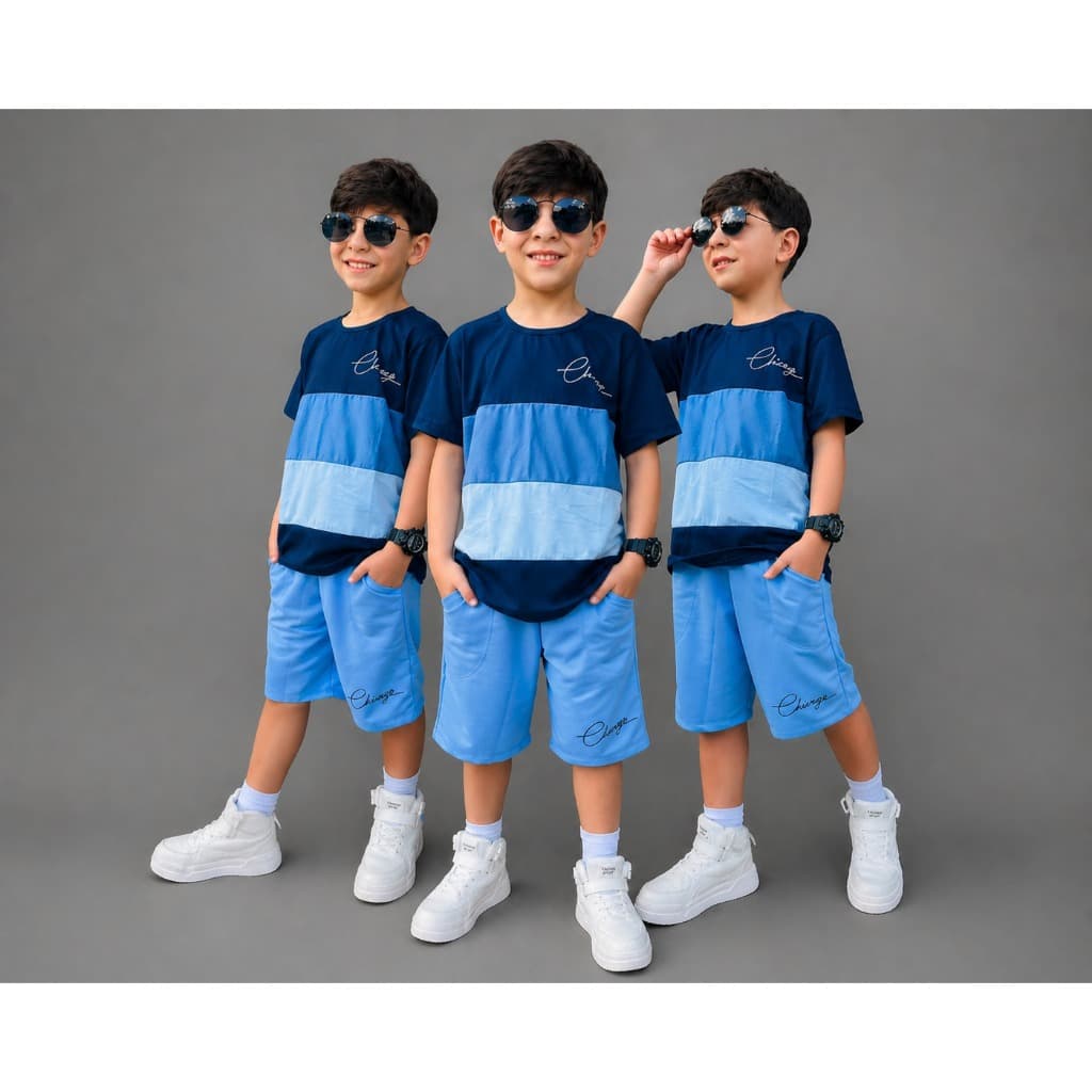 Conjunto Infantil Menino Juvenil Lançamento Juvenil Verão Premium Camisa  Bermuda Veste Do 2 ao 12 anos
