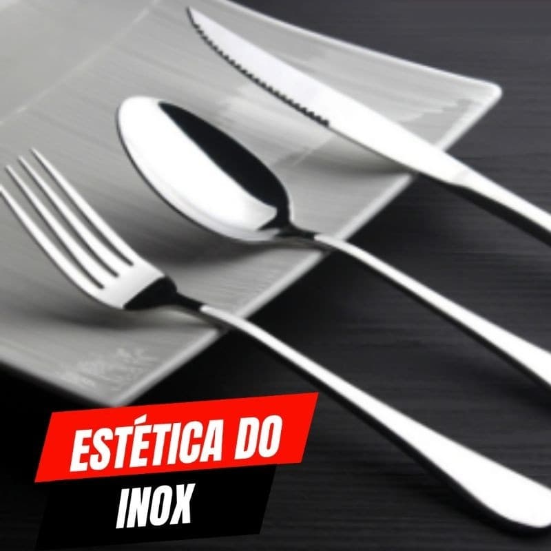 Kit 36 Peças Talheres 100% Inox 12 Garfo 12  Faca   12 colher  Premium Casa Cozinha Restaurante Banquete Resort