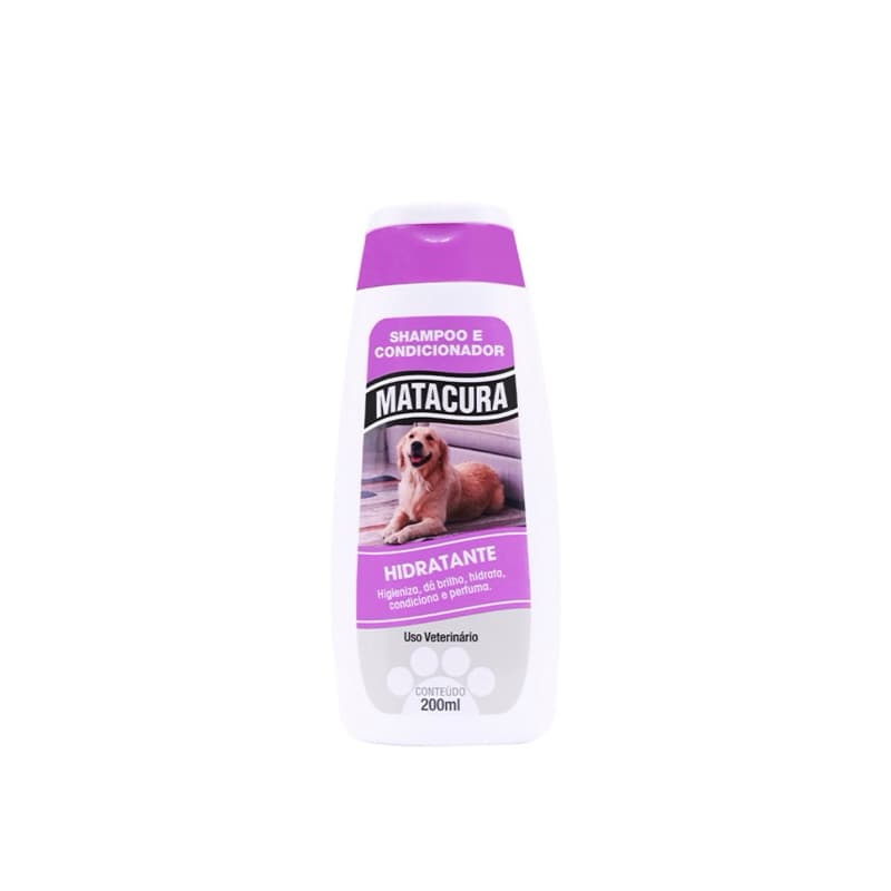 Shampoo e Condicionador Matacura Hidratante Para Cães e Gatos 200 ml