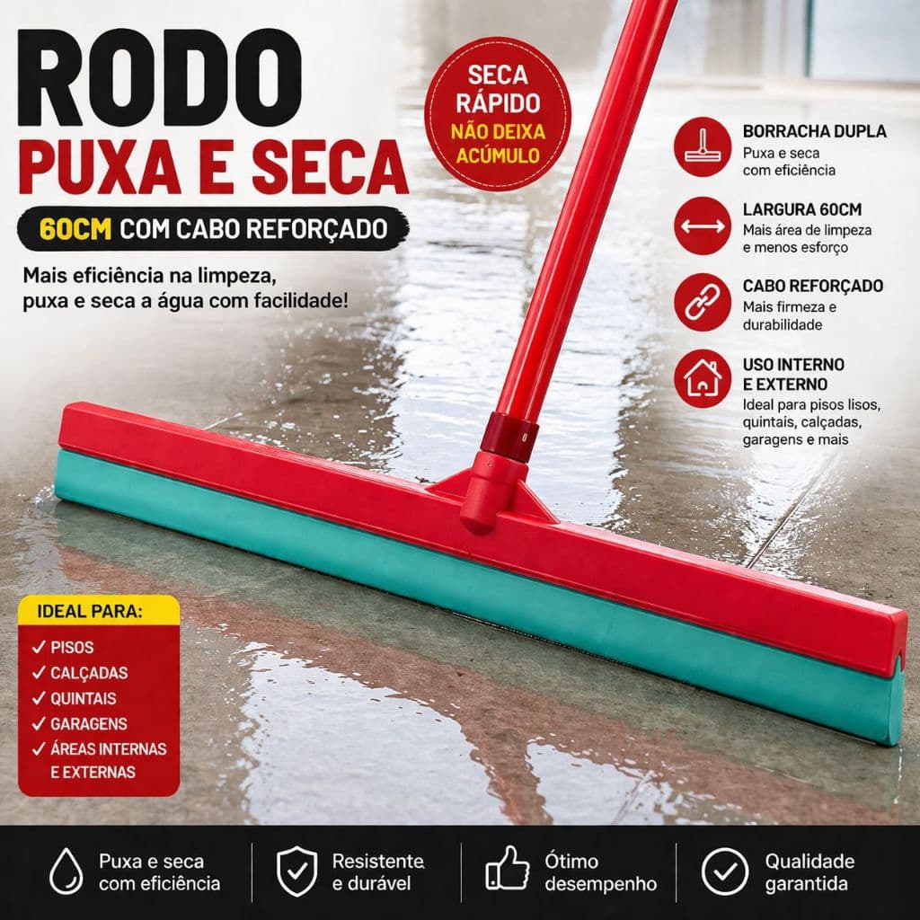 Rodo 60cm Com Cabo Gigante 150cm