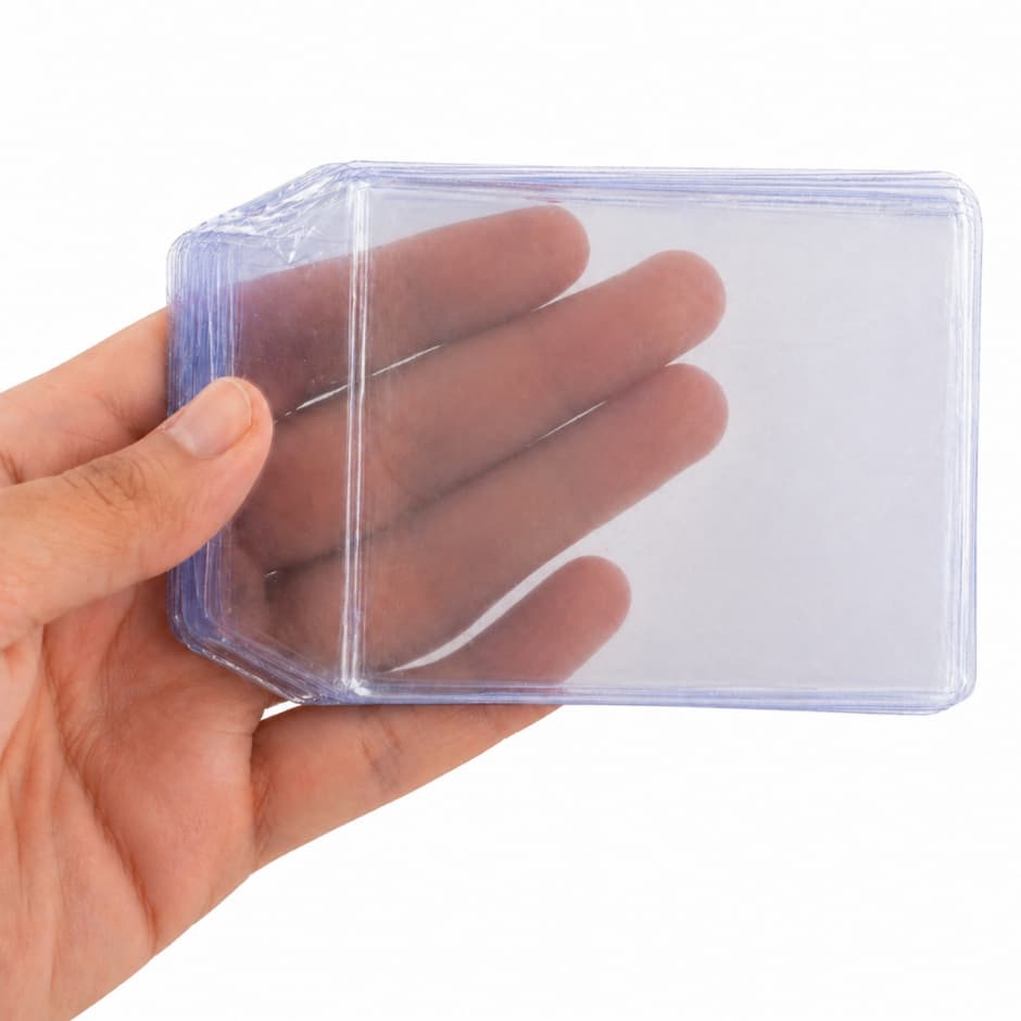 Kit 50 Envelopes Plástico RG Identidade 7,5x10,5 cm Transparente PVC Resistente Proteção Documento