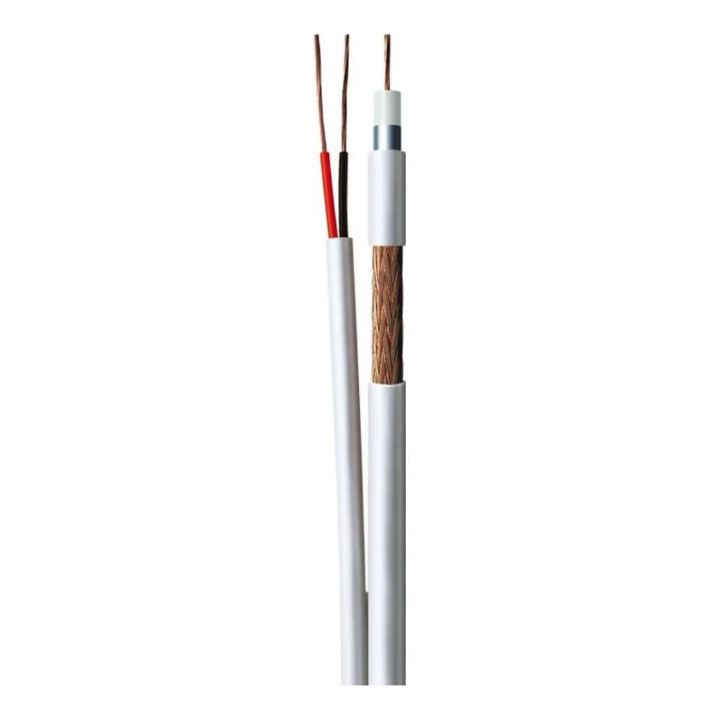Cabo Coaxial 4mm Condutti 500 Metros Dupla Blindagem Bipolar 2x26AWG CFTV