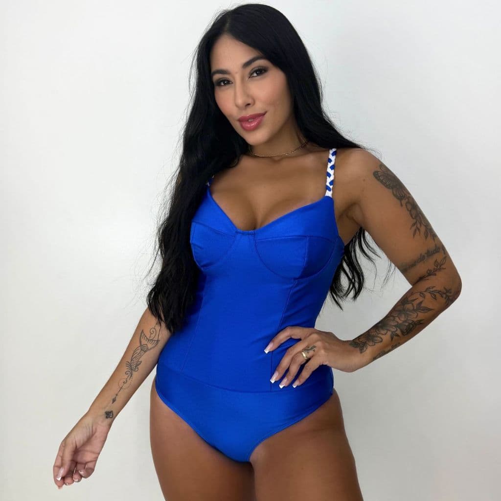 Body Trançado Acetinado Feminino Confortável Verão Maiô Básico
