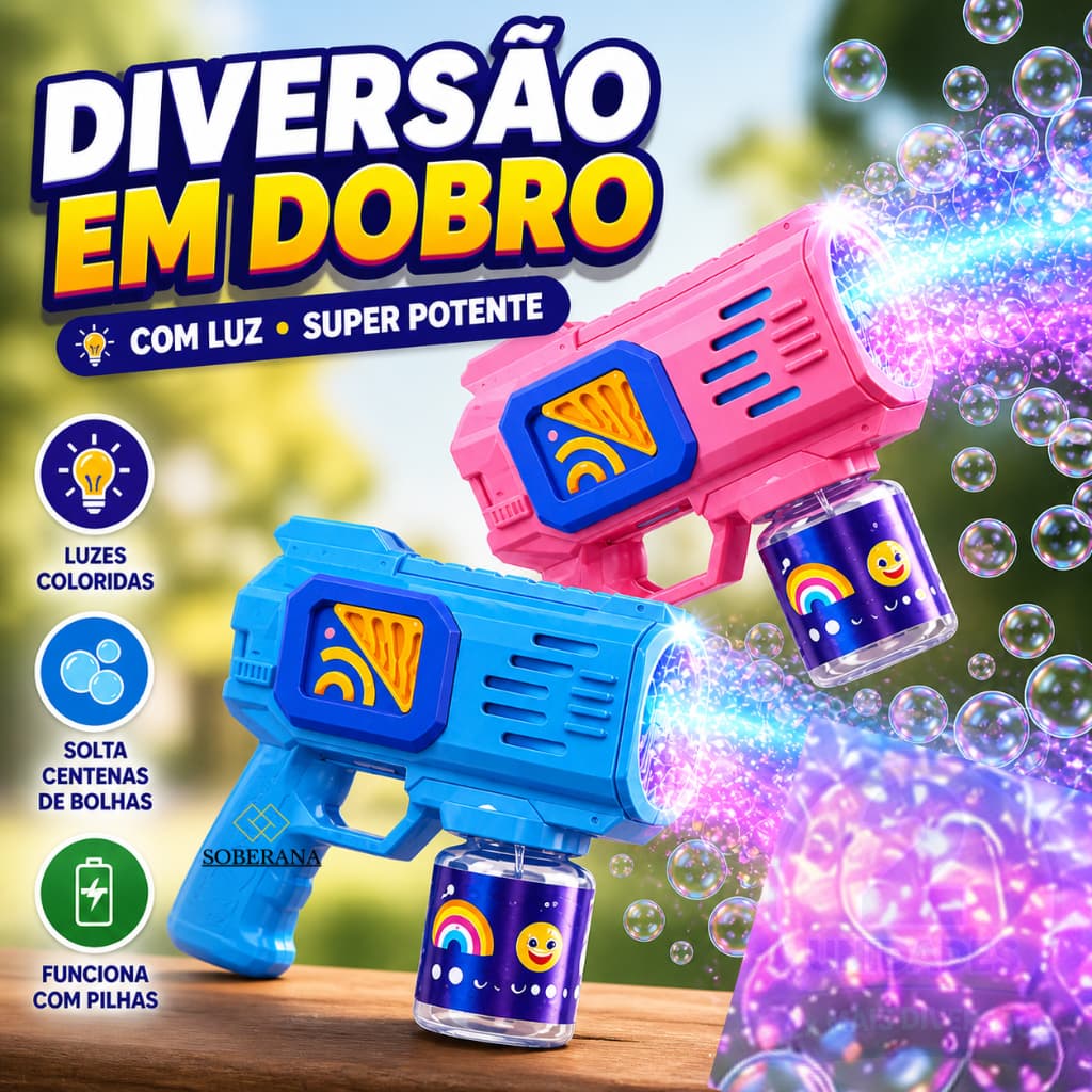 Arminhas de Bolhas LED Infantil  Brinquedo Divertido com Luz – Presente Menino e Menina