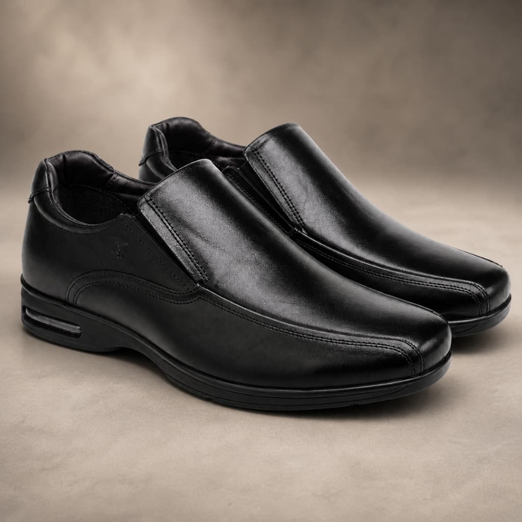Sapato Social Masculino Rafarillo Air Tech Com Amortecedor Em Couro Conforto Elástico Original 2602