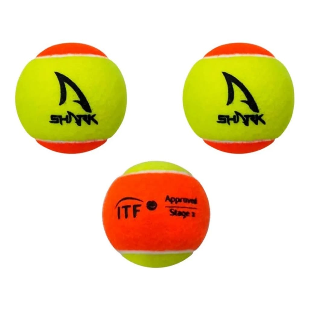 Kit c/ 3 Bolinhas Beach Tennis Shark Profissional Bola ITF Approved Stage 2