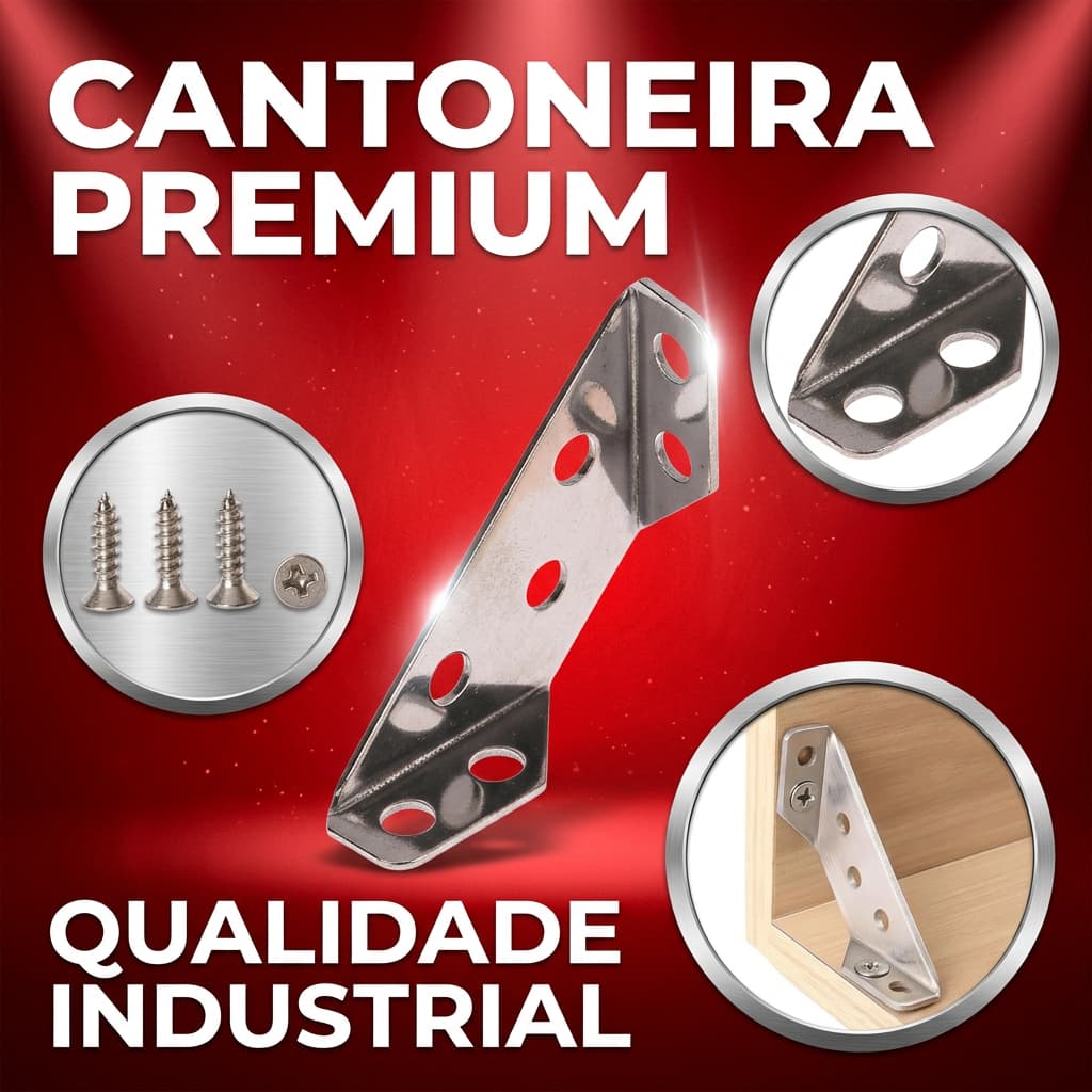20 Conector De Canto De Aço Inoxidável Flange Móveis Reforço