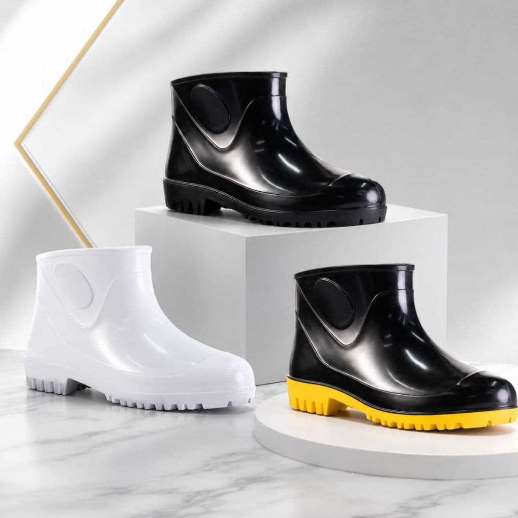 Bota PVC Cano Curto Impermeável Antiderrapante Galocha Botinha