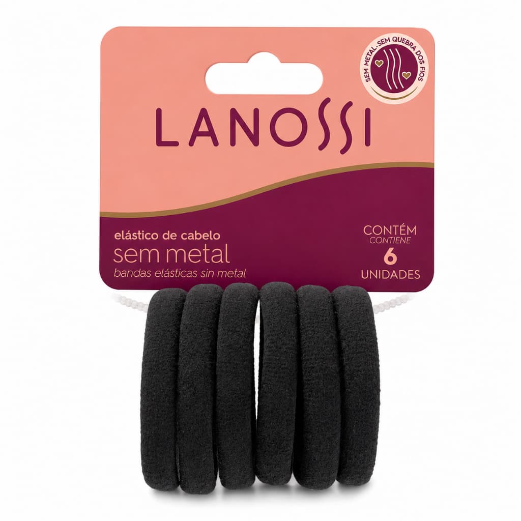 Elástico De Cabelo 6/12/18 Unidades Xuxinha Rabicó Lacinho Laço Para Cabelo Lanossi Preto