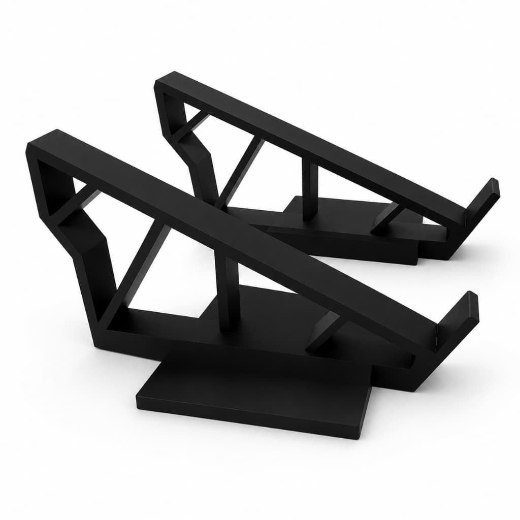 Base Suporte Inclinado Para Controladora DJ AlphaTheta DDJ FLX2 Mesa Stand Apoio Preto