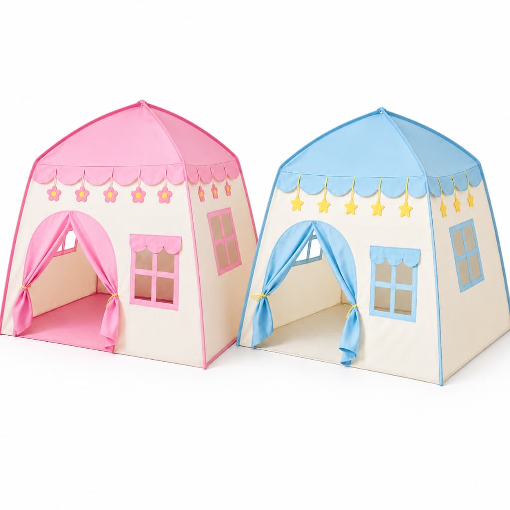 Barraca Infantil Rosa Azul Cabana Tenda Grande Para Crianças