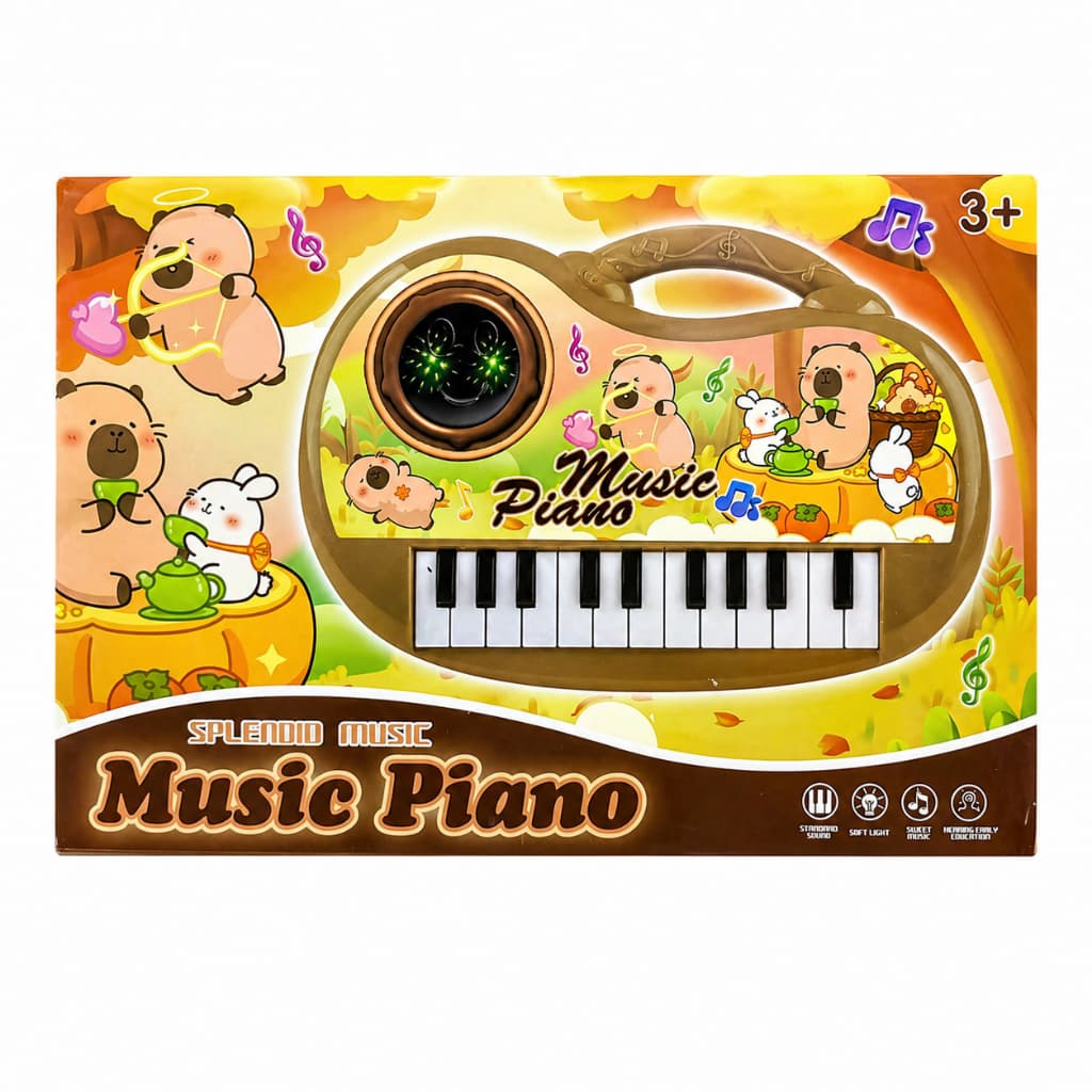 Teclado Infantil Capivara Musical Diversão Luz Som