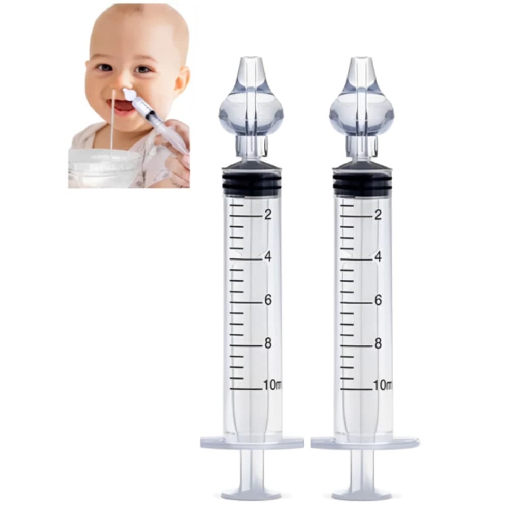 Lavador Nasal Seringa Com Ponta Em Silicone 2 Unidades