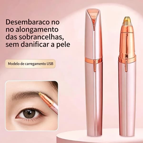 Caneta Depiladora Para Sobrancelhas,Nariz, Buço, Elétrica Recarregável USB Cor aleatória